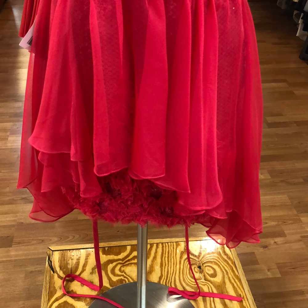 Red prom dress with red sequins - Picture 3 of 7